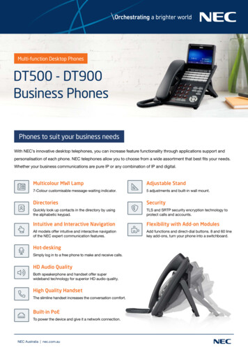 Multi-function Desktop Phones DT500 - NEC Australia