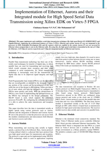 Implementation Of Ethernet, Aurora . - Cryptography.gmu.edu