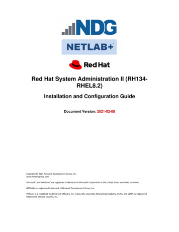 Red Hat System Administration II (RH134-RHEL8.2)
