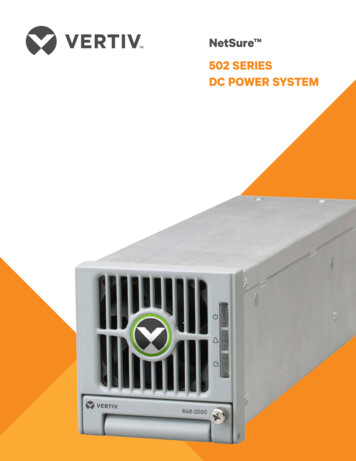 NetSure 502 SERIES DC POWER SYSTEM - Vertiv