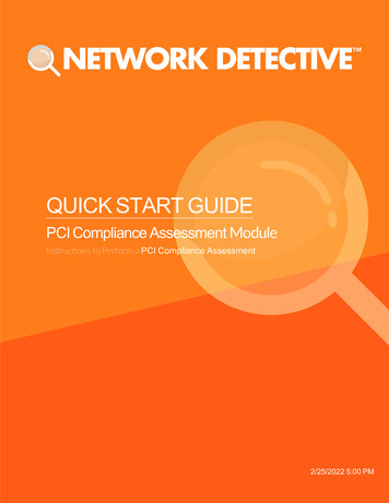 PCI Compliance Assessment Module Quick Start Guide