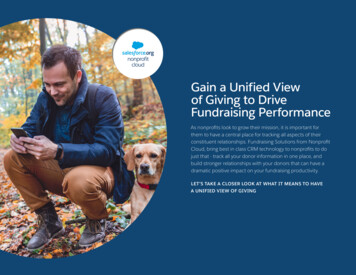 Gain A Unified View Of Giving To Drive Fundraising Performance
