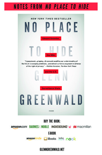 NOTES FROM NO PLACE TO HIDE - Macmillan Publishers