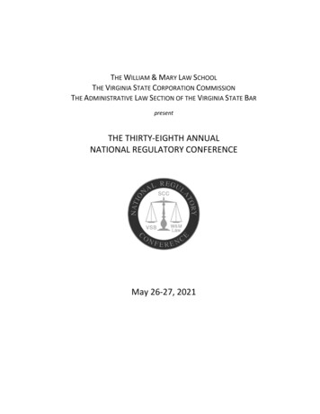 The Thirty-Eighth Annual National Regulatory 