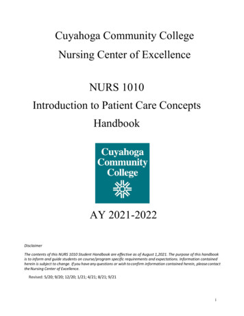 Cuyahoga Community College Nursing Center Of Excellence NURS 1010 .