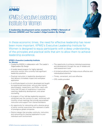 KPMG's Executive Leadership Institute For Women