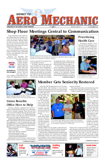 Shop Floor Meetings Central To Communication - Iam751