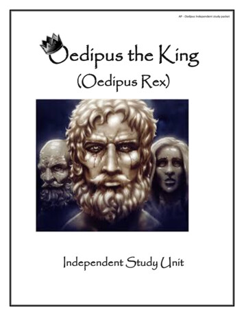 Oedipus The King - Ms. Mitchell's 12th Grade AP Literature