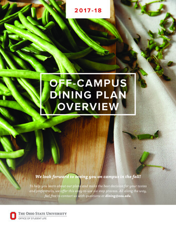 OFF-CAMPUS DINING PLAN OVERVIEW