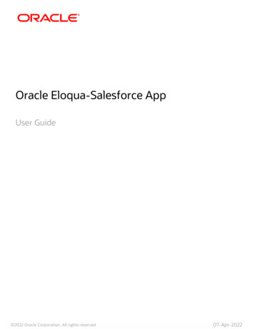 Oracle Eloqua-Salesforce App