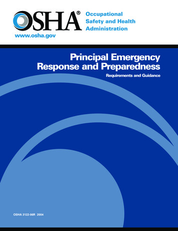Principal Emergency Response And Preparedness