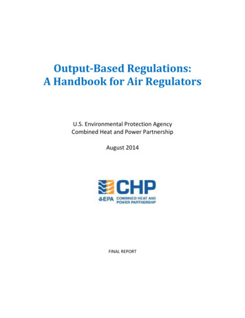 Output-Based Regulations: A Handbook For Air Regulators