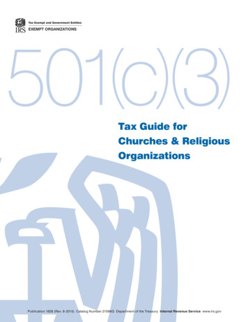 Tax Guide For Churches & Religious Organizations