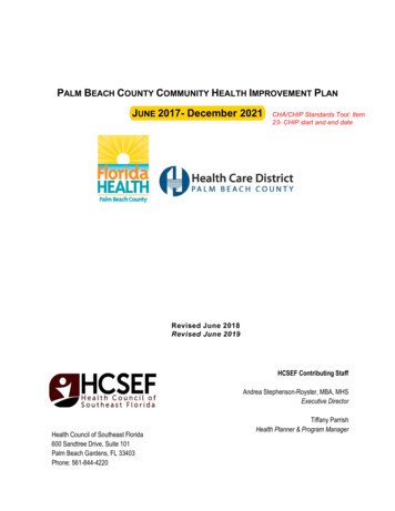 Palm Beach County Community Health Improvement Plan