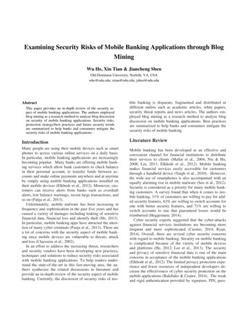 Examining Security Risks Of Mobile Banking Applications Through Blog Mining