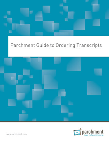 Parchment Guide To Ordering Transcripts