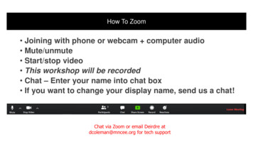 Joining With Phone Or Webcam Computer Audio Mute/unmute Start/stop Video