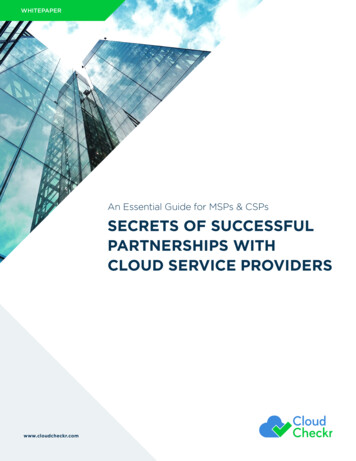 An Essential Guide For MSPs & CSPs SECRETS OF SUCCESSFUL . - CloudCheckr