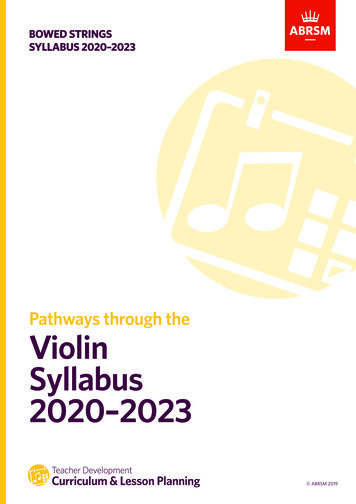 Pathways Through The Violin Syllabus - ABRSM