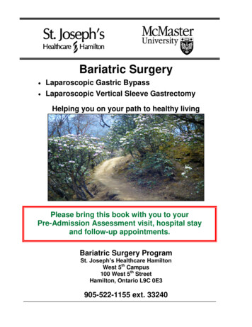Bariatric Surgery - St. Joseph's Healthcare Hamilton