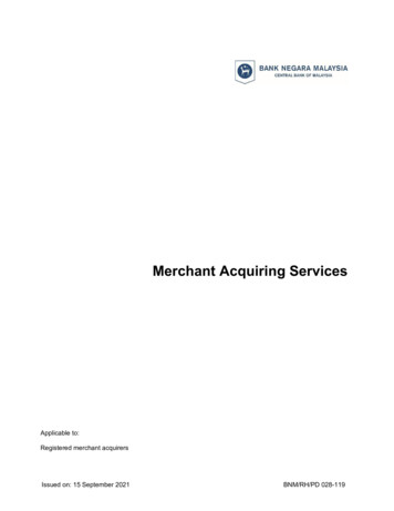 Merchant Acquiring Services - BNM