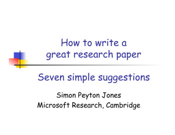 How To Write A Great Research Paper Seven Simple 