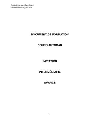 DOCUMENT DE FORMATION COURS AUTOCAD INITIATION .
