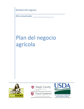 Plan Del Negocio Agrícola - Washington State University