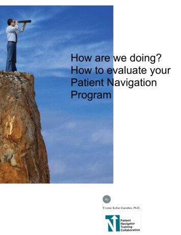 How Are We Doing? How To Evaluate Your Patient Navigation Program