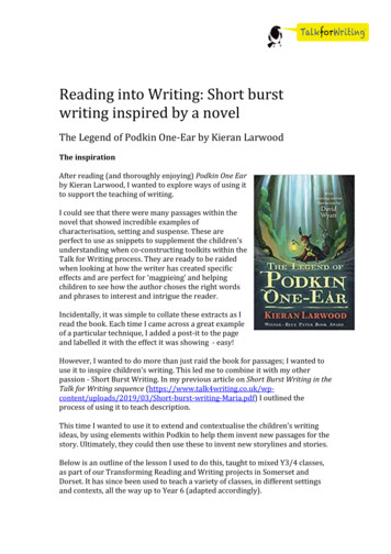 Reading Into Writing: Short Burst Writing Inspired By A Novel