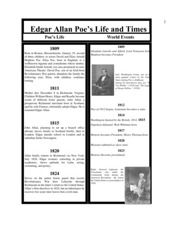 Edgar Allan Poe’s Life And Times