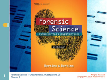 Forensic Science: Fundamentals & Investigations, 2e .