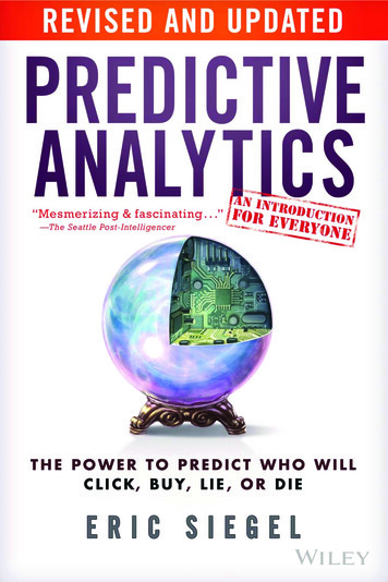 Predictive Analytics By Eric Siegel Excerpts