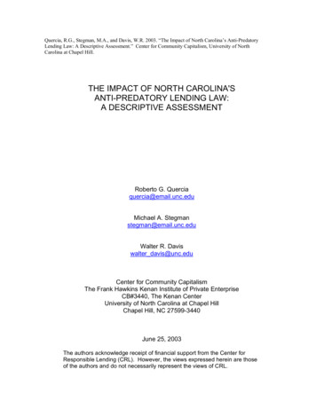 The Impact Of North Carolina's Anti-Predatory Lending Law