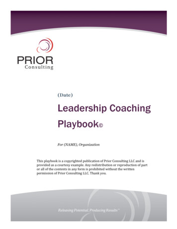 (Date) Leadership Coaching Playbook
