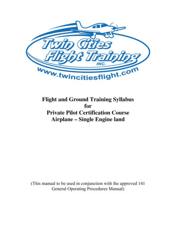 Flight And Ground Training Syllabus For Private Pilot .