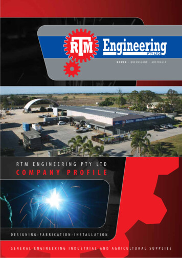 Rtm Engineering Pty Ltd Company Profile