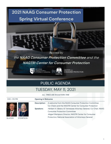 2021 NAAG Consumer Protection Spring Virtual Conference