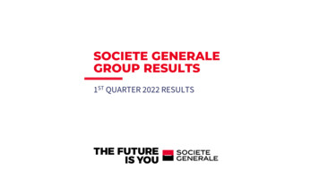 SOCIETE GENERALE GROUP RESULTS - Société Générale