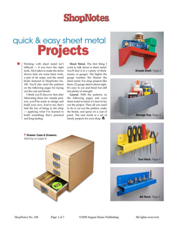Quick & Easy Sheet Metal Projects - ShopNotes