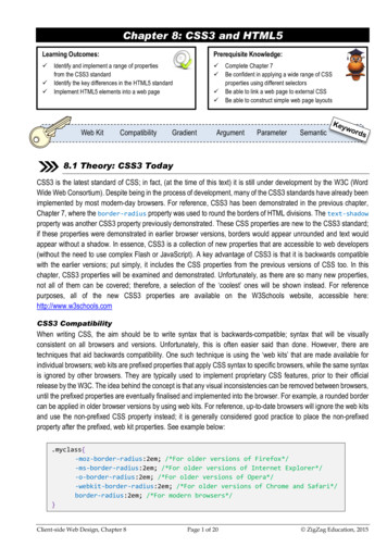 Chapter 8: CSS3 And HTML5