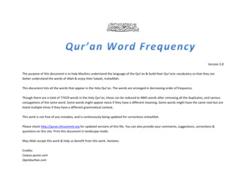 Version 3 - Quran Word Frequency