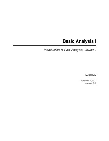 Basic Analysis I - Jirka 