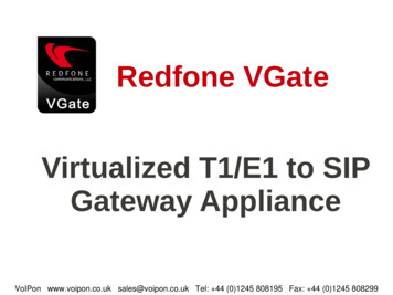 Redfone VGate Virtualized T1/E1 To SIP Gateway Appliance