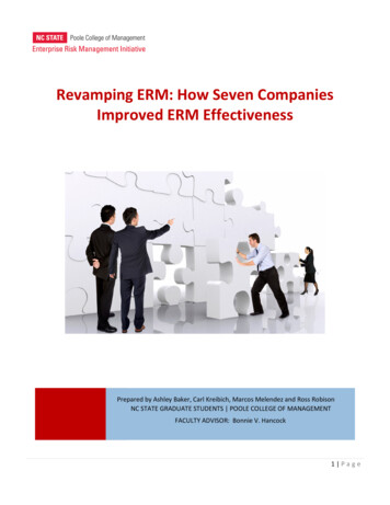Revamping ERM: How Seven Companies Improved ERM . - ERM Initiative ERM