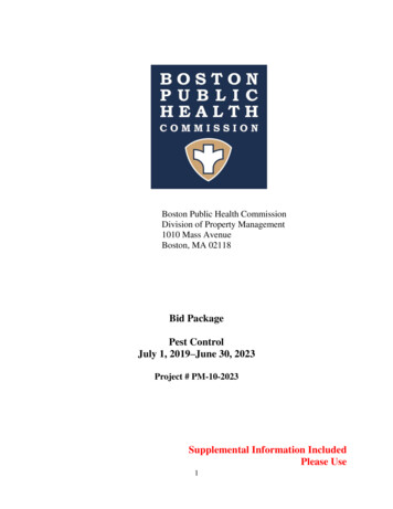 Boston Public Health Commission Division Of Property Management 1010 .