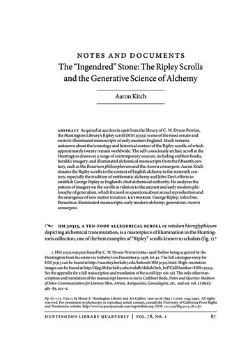 The “Ingendred” Stone: The Ripley Scrolls And The .