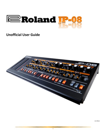 Roland JP-08 Unofficial User Guide - Audiofanzine