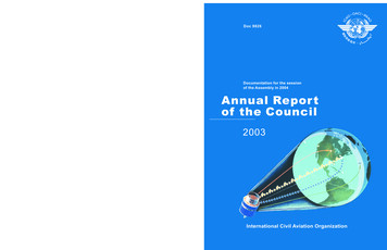 Documentation For The Session Annual Report Of The Council