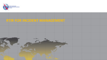 Rtir For Incident Management - Itu